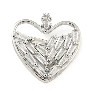 Rack Plating Brass Micro Pave Cubic Zirconia Pendants
