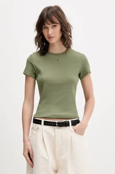 Tommy Jeans basic tričko dámské bavlněné s elastanem