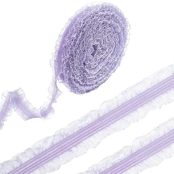 20 Yards Ruffled Nylon Elastic Lace Trim