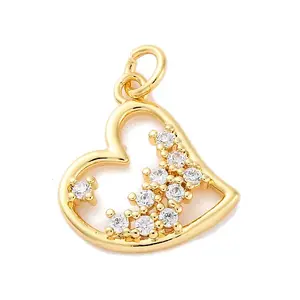 Brass Micro Pave Cubic Zirconia Pendants