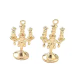 Brass Micro Pave Clear Cubic Zirconia Pendants