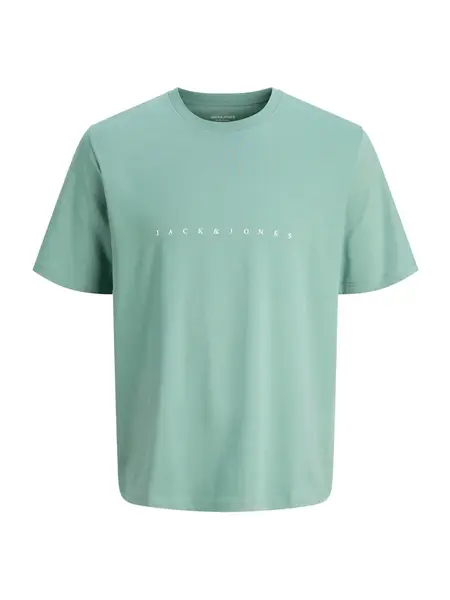 JACK & JONES Tričko 'JJEStar'  tyrkysová / biela