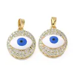 Brass Micro Pave Cubic Zirconia Pendants