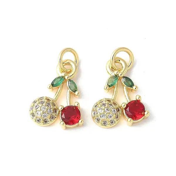 Brass Micro Pave Cubic Zirconia Pendants