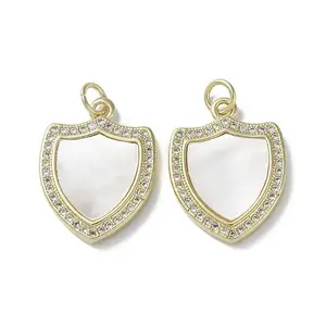 Brass Micro Pave Cubic Zirconia Pendants