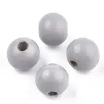 Painted Natural Wood Beads