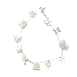 12Pcs 12 Styles Natural White Shell Beads