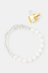 Ambush Strieborný náramok AMBUSH Pearl Padlock Bracelet