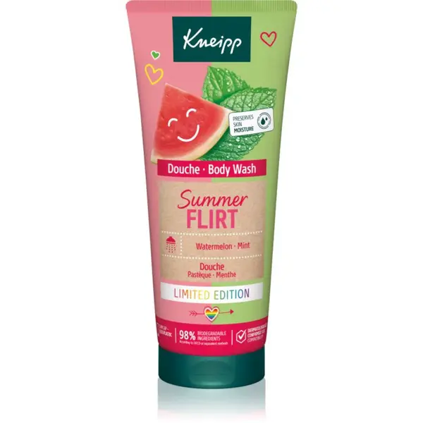 Kneipp Summer Flirt sprchový gél Watermelon & Mint 200 ml