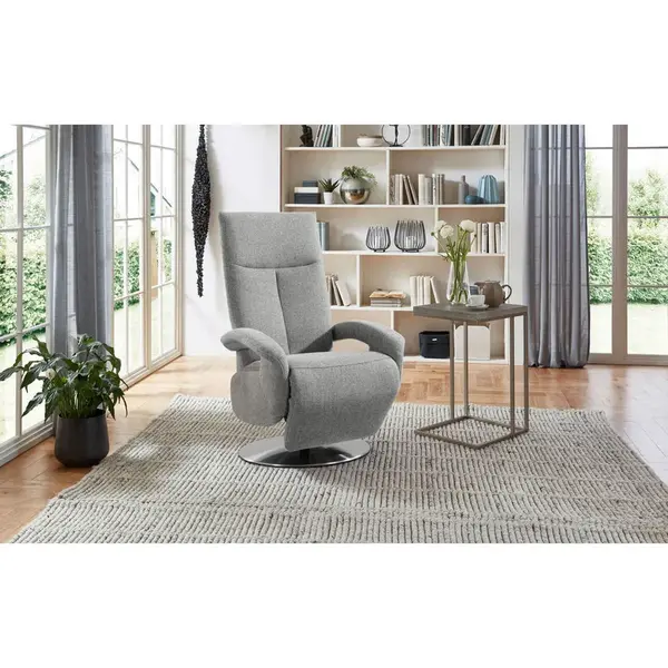 Sit & More RELAXAČNÍ KŘESLO, textil, světle šedá