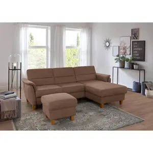 Sit & More ROHOVÁ SEDAČKA, textil, hnědá
