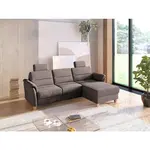 Sit & More ROHOVÁ SEDAČKA, textil, tmavě hnědá