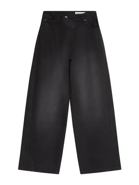 Bershka Džínsy  čierny denim