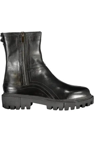 Čierne členkové topánky na zips