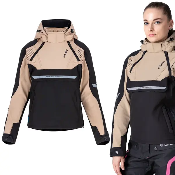 Dámská softshellová moto bunda W-TEC Annorack Lady černo-písková XXL