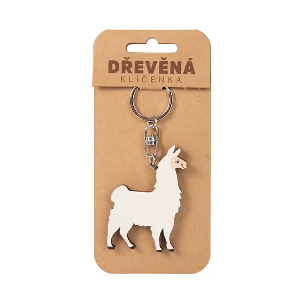 Kľúčenka drevená - Lama ALBI