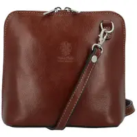 Dámská kožená crossbody kabelka hnědá - Delami Dosia