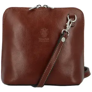 Dámská kožená crossbody kabelka hnědá - Delami Dosia