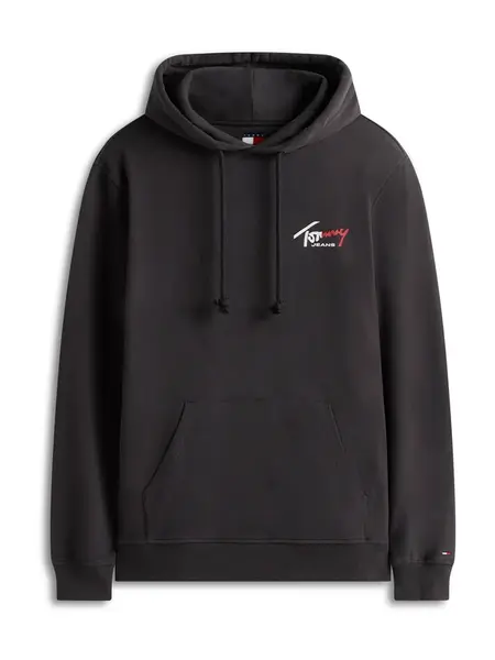 Tommy Jeans Mikina 'Logo'  červená / čierna / biela