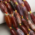 Dyed & Heated Natural Fire Crackle Agate Beads Strands