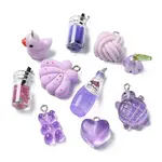 10Pcs 10 Styles Resin Pendants