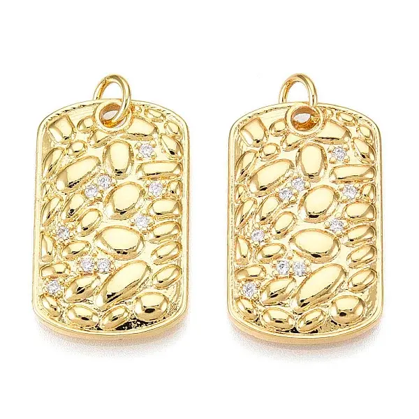 Brass Micro Pave Cubic Zirconia Pendants