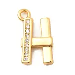 Brass Micro Pave Cubic Zirconia Charms