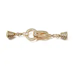 Brass Micro Pave Clear Cubic Zirconia Fold Over Clasps
