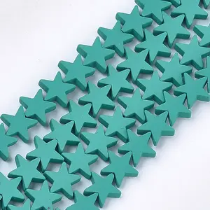 Spray Painted Non-magnetic Synthetic Hematite Beads Strands