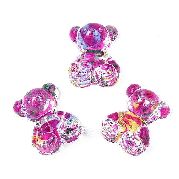 Spray Painted Transparent Acrylic Cabochons