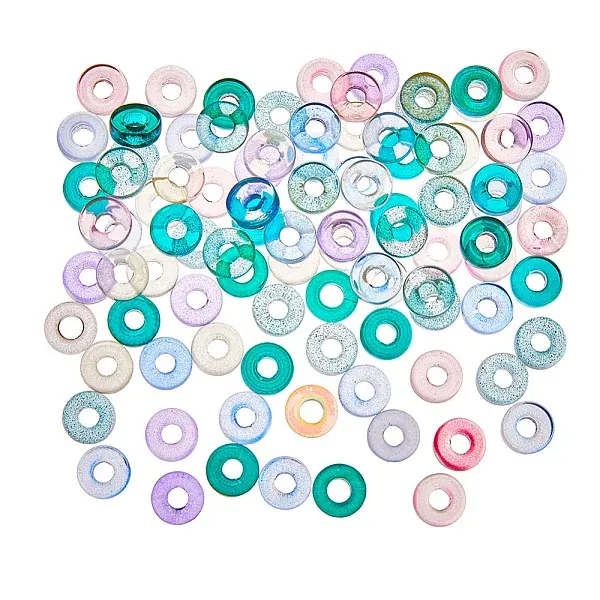 200Pcs Transparent Handmade Lampwork Beads