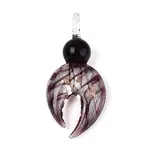 Handmade Silver Foil Lampwork Big Pendants