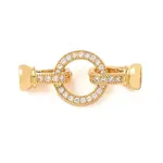 Brass Micro Pave Clear Cubic Zirconia Fold Over Clasps