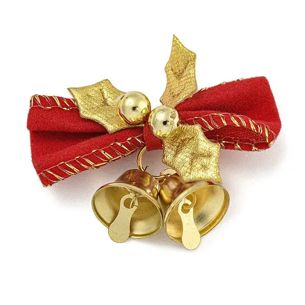 Cloth & Iron Christmas Bowknot Bell Hanging Ornaments