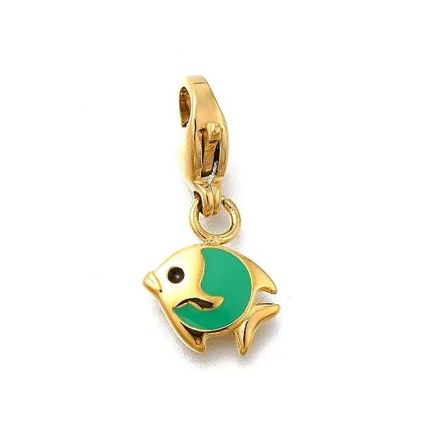 Fish 304 Stainless Steel Enamel Pendant Decorations