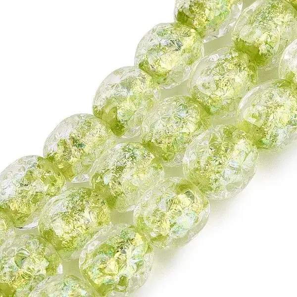 Handmade Foil Glass Beads Strands