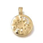 Brass Micro Pave Clear Cubic Zirconia Pendants