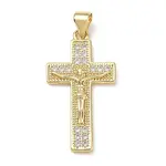 Easter Brass Micro Pave Clear Cubic Zirconia Pendants