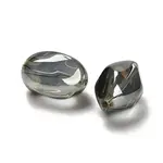 Full Rainbow Plated Crystal Glass Oval Beads Strands