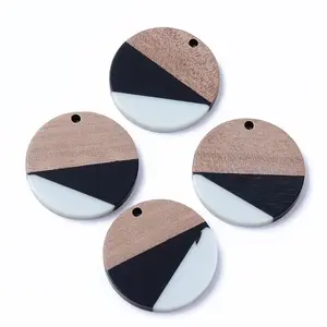 Resin & Walnut Wood Pendants
