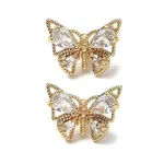 Brass Micro Pave Clear Cubic Zirconia Pendants