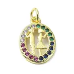 Brass Micro Pave Cubic Zirconia Pendants