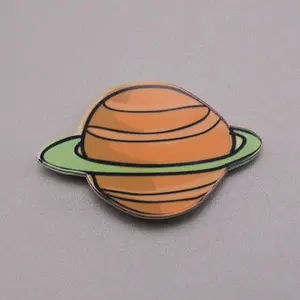 Planet Plastic Brooch for Backpack Clothes
