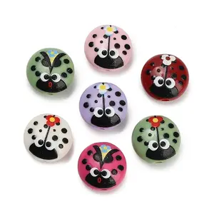 Printed Opaque Acrylic Printed Beads
