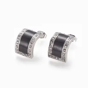 304 Stainless Steel Enamel  Stud Earrings