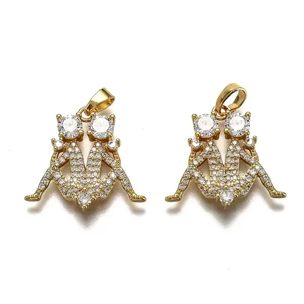 Brass Clear Cubic Zirconia Constellation Charms