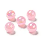 UV Plating Opaque Rainbow Iridescent Acrylic Beads