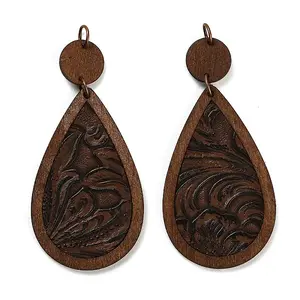 Wood & Leather Big Pendants