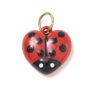 Valentine's Day 304 Stainless Steel Enamel Pendants