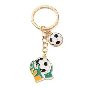Football Theme Alloy & Enamel Keychains
